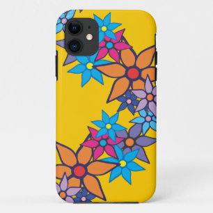 Retro Floral Patroon #5 iPhone 11 Hoesje
