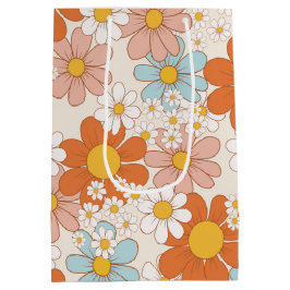  Retro Floral Patroon Medium Cadeauzakje