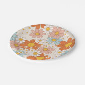  Retro Floral Patroon Papieren Bordje (Gekanteld)