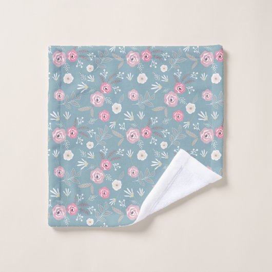 Retro floral pattern. bad handdoek (Wasdoekje)