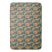 Retro Floral Pattern Badmat (Voorkant Verticaal)