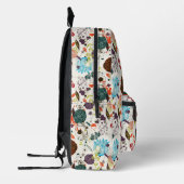 Retro Floral Pattern Bedrukte Rugzak (Links)