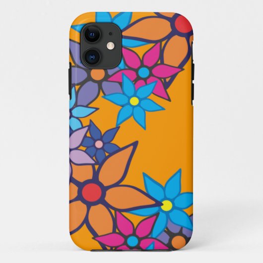 Retro Floral Pattern Case-Mate iPhone Case (Achterkant)