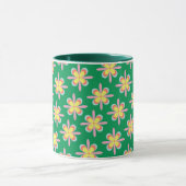 Retro Floral Pattern Colorful Spring Flower Design Mok (Midden)