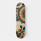 Retro Floral Pattern Cool Trendy Persoonlijk Skateboard (Voorkant)