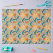 Retro Floral Pattern-document Tissuepapier (Craft)