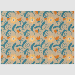 Retro Floral Pattern-document Tissuepapier