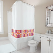 Retro Floral Pattern Douchegordijn (In situ)