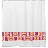 Retro Floral Pattern Douchegordijn (Voorkant)