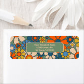 Retro Floral Pattern Etiket (Insitu)