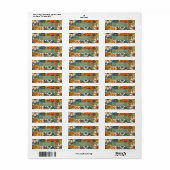 Retro Floral Pattern Etiket (Full Sheet)