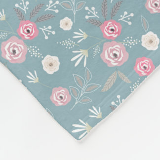 Retro floral pattern. fleece deken