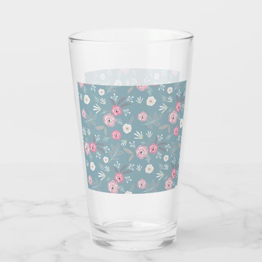 Retro floral pattern. glas (Achterkant)