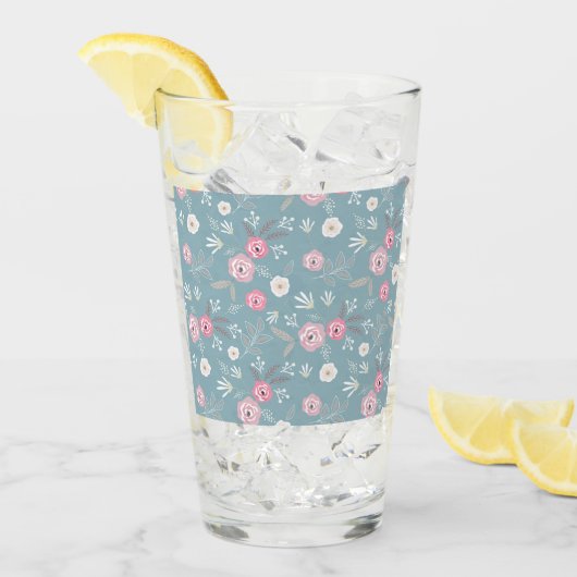 Retro floral pattern. glas (Voorkant ijs)