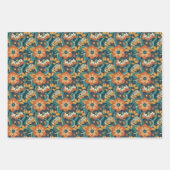 Retro Floral Pattern Inpakpapier Vel (Voorkant 2)