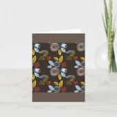 Retro Floral Pattern Kaart (Voorkant)