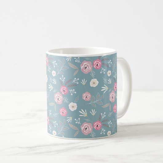 Retro floral pattern. koffiemok (Voorkant rechts)