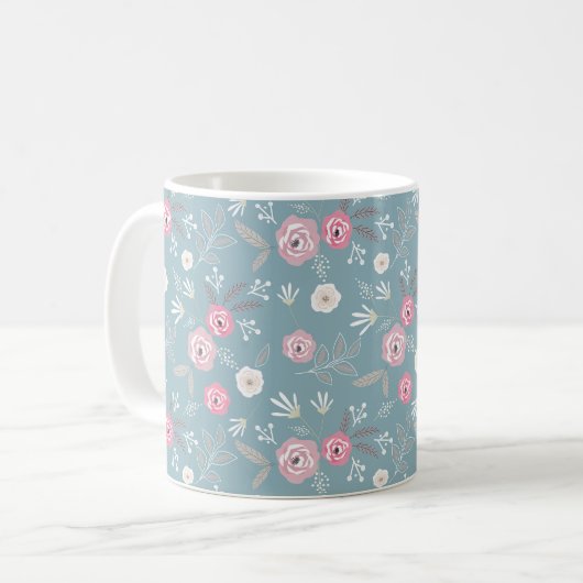 Retro floral pattern. koffiemok (Voorkant links)