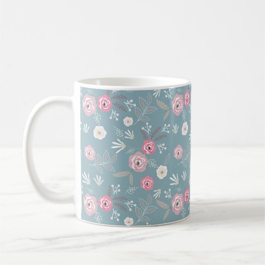 Retro floral pattern. koffiemok (Links)