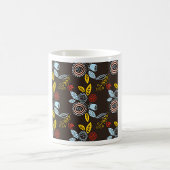 Retro Floral Pattern Koffiemok