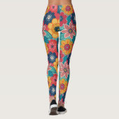 Retro Floral Pattern Leggings (Achterkant)