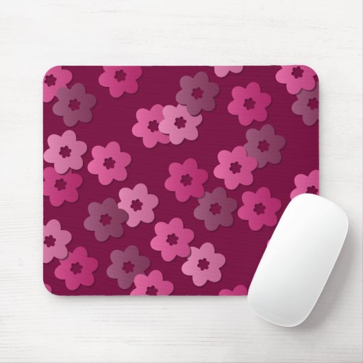 Retro Floral Pattern Mousepad Muismat (Met muis)