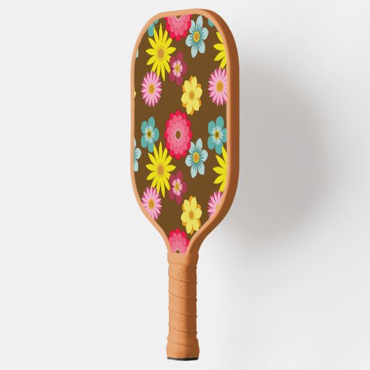 Retro Floral Pattern Pickleball Paddle (Links)