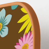 Retro Floral Pattern Pickleball Paddle (Links Detail)