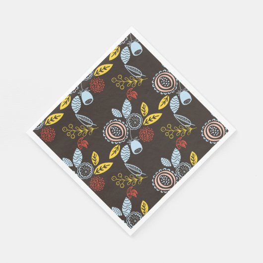 Retro Floral Pattern Servet (Hoek)