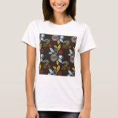 Retro Floral Pattern T-shirt (Voorkant)