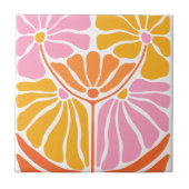  Retro  Floral Pattern Tegel Tegeltje (Voorkant)