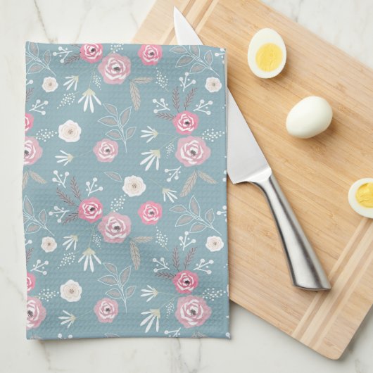 Retro floral pattern. theedoek (Quarter Fold)