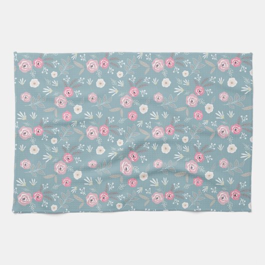 Retro floral pattern. theedoek (Horizontaal)