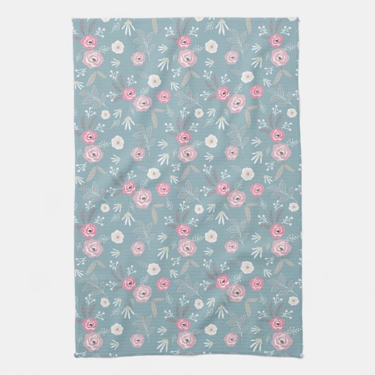 Retro floral pattern. theedoek (Verticaal)