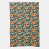 Retro Floral Pattern Theedoek (Verticaal)
