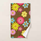 Retro Floral Pattern Towel set Bad Handdoek (Handdoek)