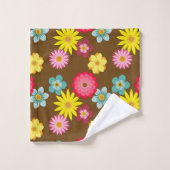 Retro Floral Pattern Towel set Bad Handdoek (Wasdoekje)