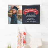 Retro Floral Photo Gradual Party Uitnodiging Spandoek (Insitu)