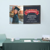 Retro Floral Photo Gradual Party Uitnodiging Spandoek (Beurs)