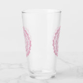 Retro floral Pink Mandala. Monogram. Glas (Links)