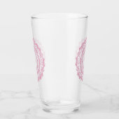 Retro floral Pink Mandala. Monogram. Glas (Rechts)