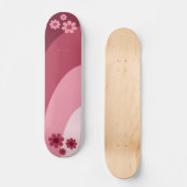 Retro Floral Pink Persoonlijk Skateboard (Voorkant)