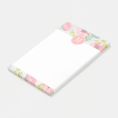 Retro Floral Pink Waterverf op maat Post-it® Notes (Schuin)