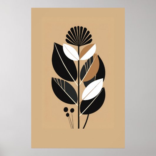  Retro Floral Poster (Voorkant)