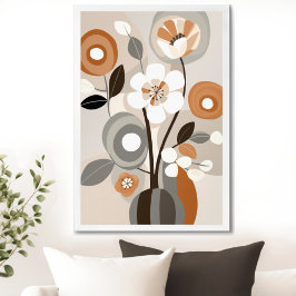 Retro Floral Poster