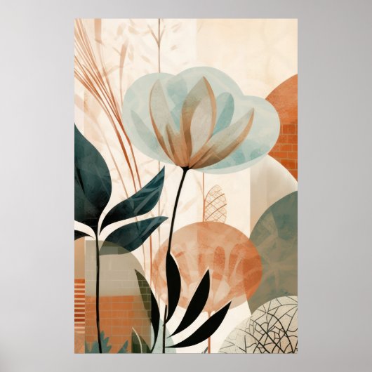  Retro Floral Poster (Voorkant)