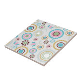 Retro Floral Print Tegel Tegeltje (Zijkant)