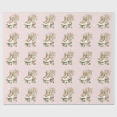 Retro Floral Roller Skater Design  Pastels Cadeaupapier (Vlak)