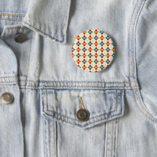 Retro Floral Ronde Button 5,7 Cm