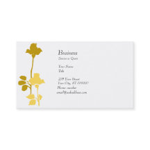 Retro Floral Rozen Profielkaart Modern Golden